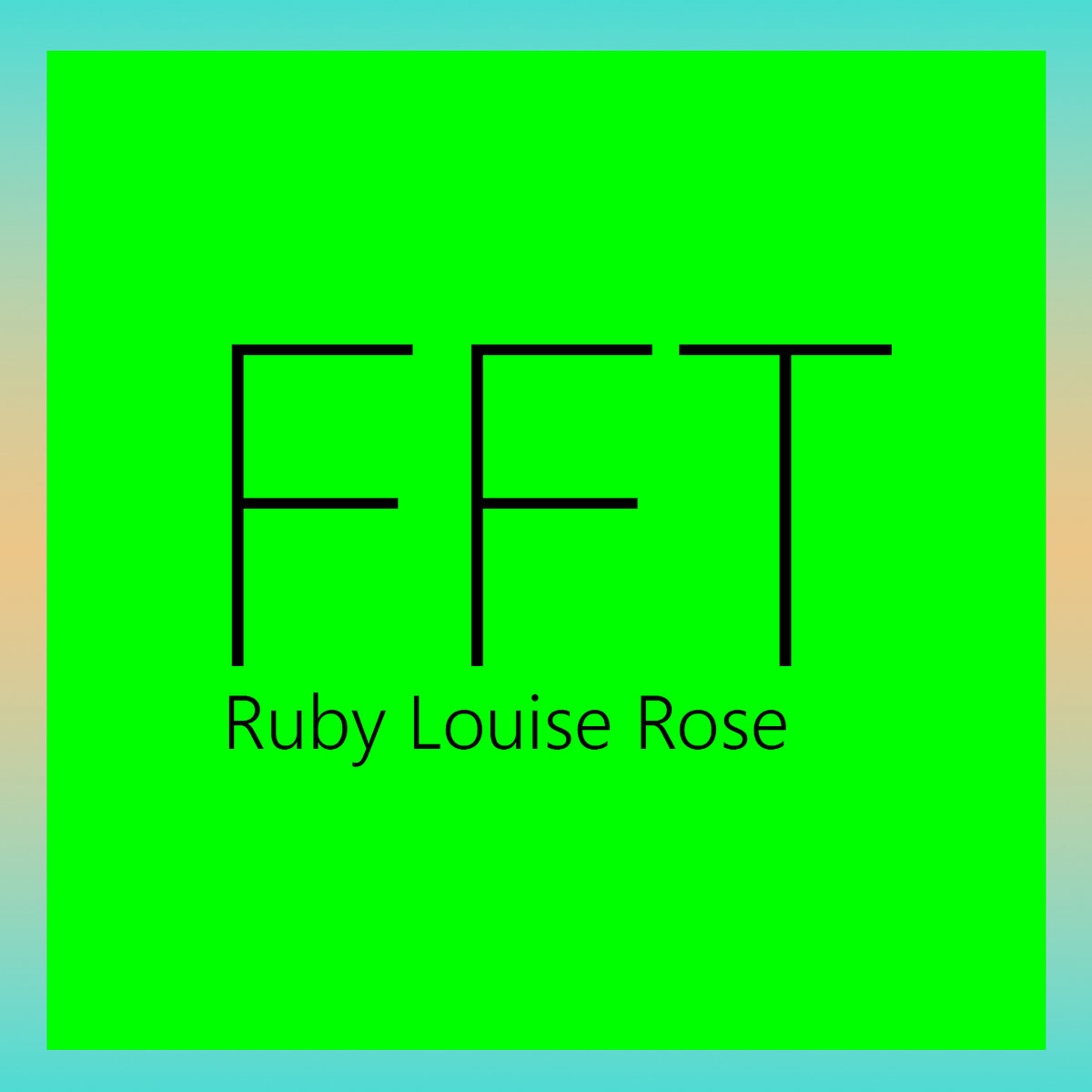 Green cover with black text and a blue and pink border